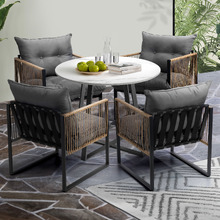 4 Seater Round Hicks Outdoor Dining Table & Chair Set