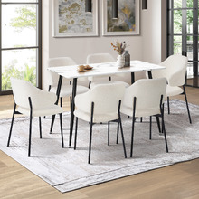 White Esha Dining Table & Chair Set