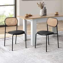 Radegonde Faux Leather Dining Chairs (Set of 2)
