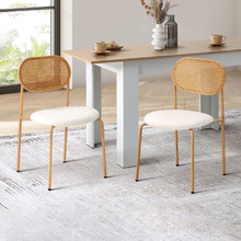 Radegonde Faux Sherpa Dining Chairs (Set of 2)