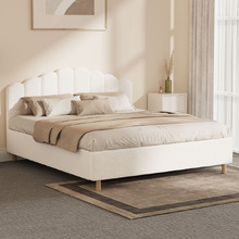 White Ellora Boucle Bed Frame