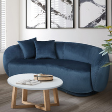 Millie 3 Seater Rounded Velvet Sofa