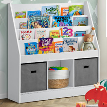 Kids' Emmett Bookshelf with Storage Basket