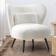 Aleyn Boucl&eacute; Wing Back Chair