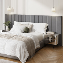 Grey Eloise Oversized Upholstered Bedhead