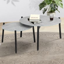 2 Piece Grey Eliana Outdoor Coffee Table Set