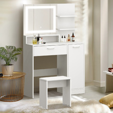 2 Piece Melrose LED Dressing Table & Stool Set