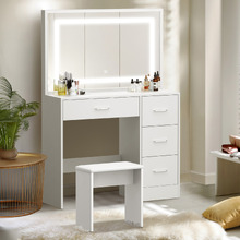 2 Piece Caroline LED Dressing Table & Stool Set