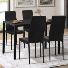 4 Seater Osmund PU Leather Dining Table & Chair Set