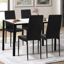 4 Seater Melati PU Leather Dining Table & Chair Set