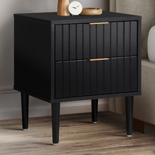 Ylona 2 Drawer Ribbed Bedside Table