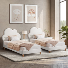 Caldwell Faux Leather Single Beds (Set of 2)