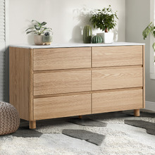 Coney Faux Marble 6 Drawer Chest