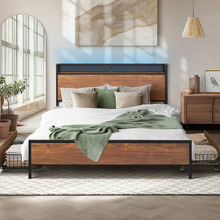 Gail Bed Frame with LED & Underbed Storage