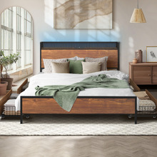 Gail Bed Frame with LED & Underbed Storage