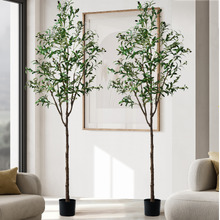 210cm Potted Faux Olive Trees (Set of 2)