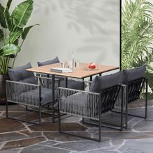 4 Seater Square Hicks Outdoor Dining Table & Chair Set