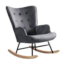 Sandy Velvet Rocking Chair
