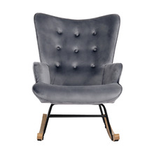 Sandy Velvet Rocking Chair