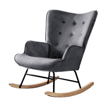 Sandy Velvet Rocking Chair