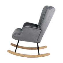 Sandy Velvet Rocking Chair
