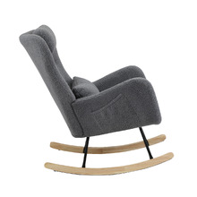Clark Faux Sherpa Rocking Chair