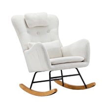 Clark Faux Sherpa Rocking Chair