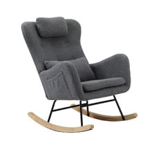 Clark Faux Sherpa Rocking Chair