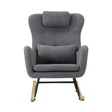 Clark Faux Sherpa Rocking Chair