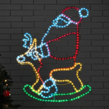 Polly Rocking Reindeer LED Christmas Light Display