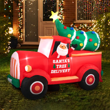 Meteo Santa's Truck LED Inflatable Christmas Decoration