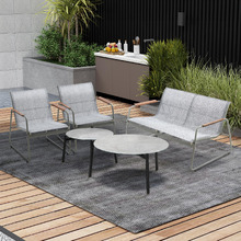 4 Seater Light Grey Lina Outdoor Lounge Set