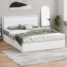 Ceri Boucle Gas Lift Storage Bed with LED