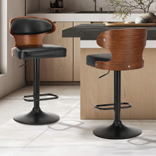 Braylon Faux Leather Adjustable Bar Stools (Set of 2)