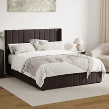 Meier Velvet Gas Lift Storage Bed Frame