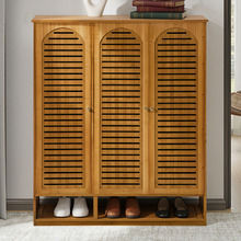 Vanya 3 Door Bamboo Shoe Cabinet