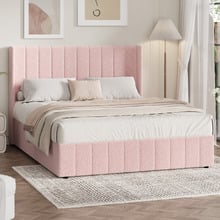Pink Meier Boucle Gas Lift Storage Bed