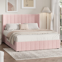 Pink Meier Boucle Gas Lift Storage Bed