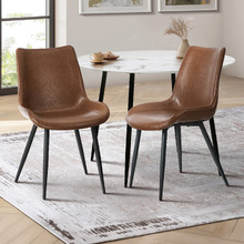 Riesha Faux Leather Dining Chairs (Set of 2)