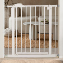 White Hugo Retractable Pet Gate