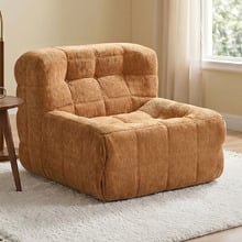 Zephyr Chenille Compressed Armless Lounge Chair