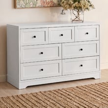 White Aurora 7 Drawer Chest