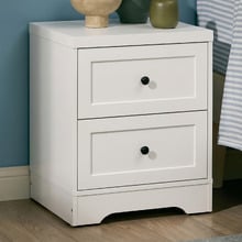 White Aurora 2 Drawer Bedside Table