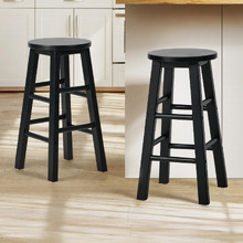 61cm Selvara Rubberwood Bar Stools (Set of 2)