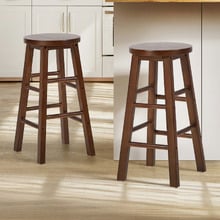 61cm Selvara Rubberwood Bar Stools (Set of 2)