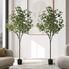 150cm Potted Faux Eucalyptus Trees (Set of 2)