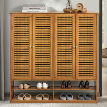 Kaeson 4 Door Bamboo Shoe Cabinet