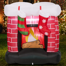 Fireplace LED Inflatable Christmas Decoration