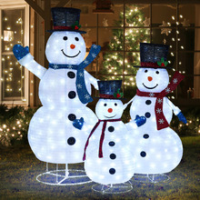3 Piece Snowman LED Christmas Decoration Set