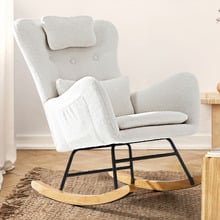 Clark Faux Sherpa Rocking Chair